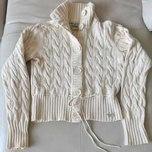 Ralph Lauren Cream Cable Knit Cardigan